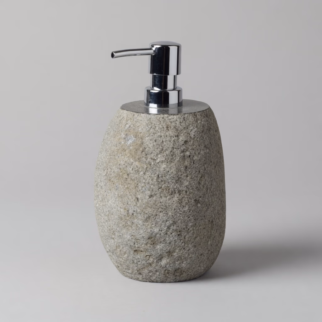River Stone Pump Bottle - Handcrafted Organic Natural Finish — view 2