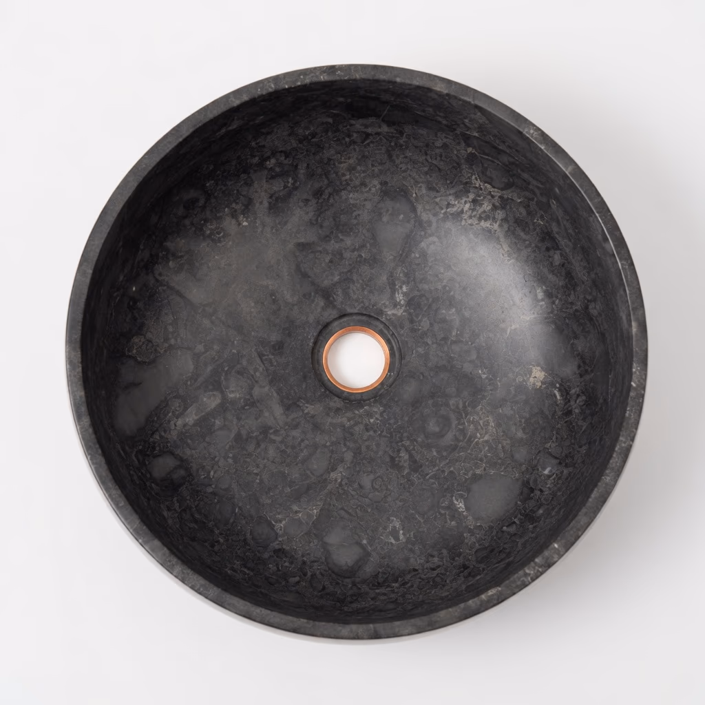 Marble Stone Sink - Handcrafted Deep Basin Honed Finish — view 2
