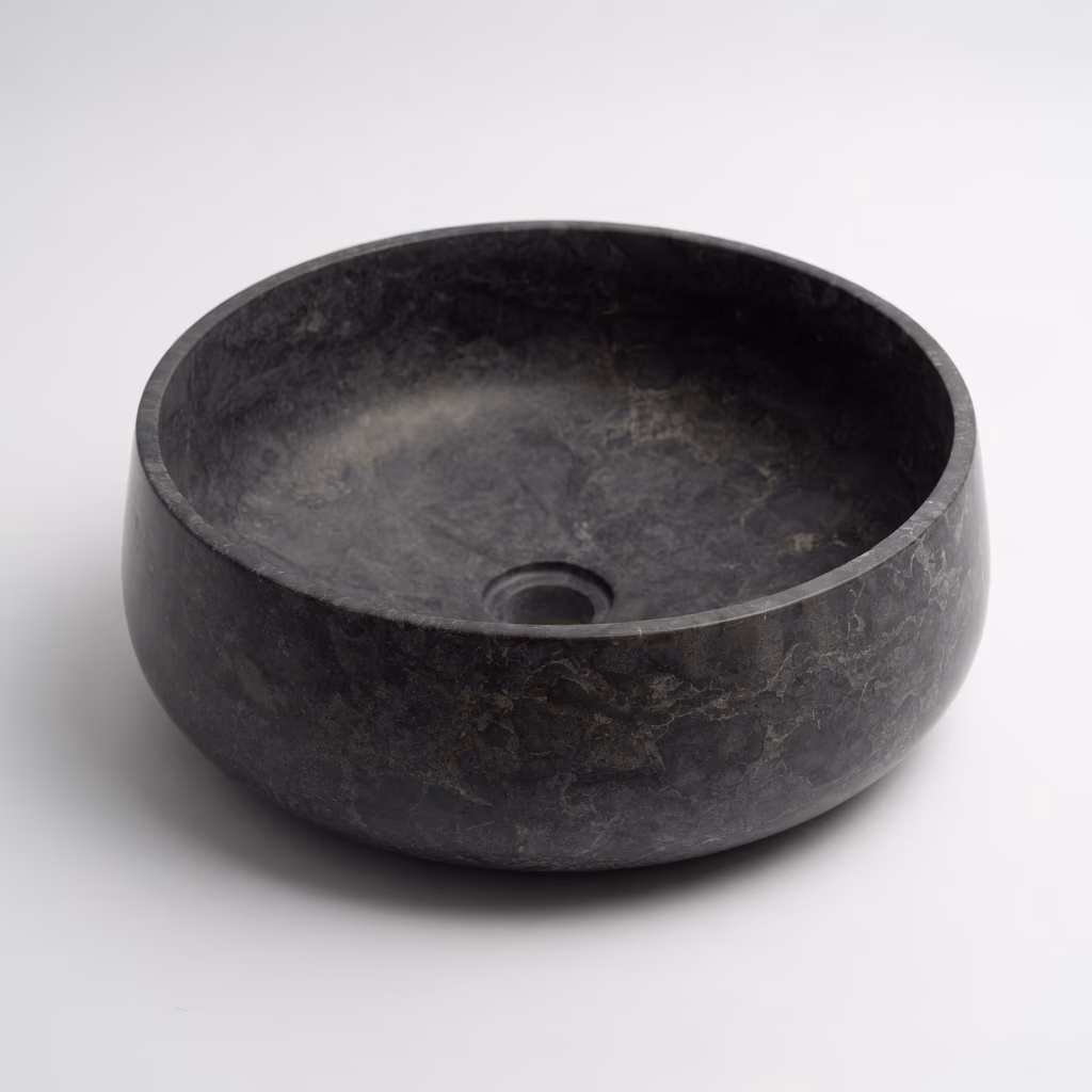 Marble Stone Sink - Handcrafted Deep Basin Honed Finish