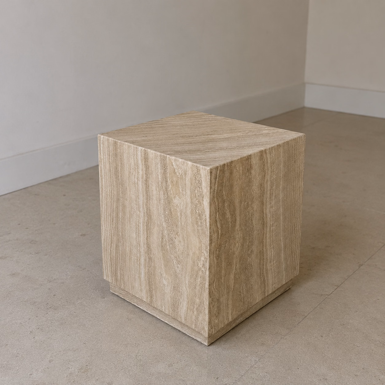 Onyx Stone Side Table - Handcrafted Square — view 2