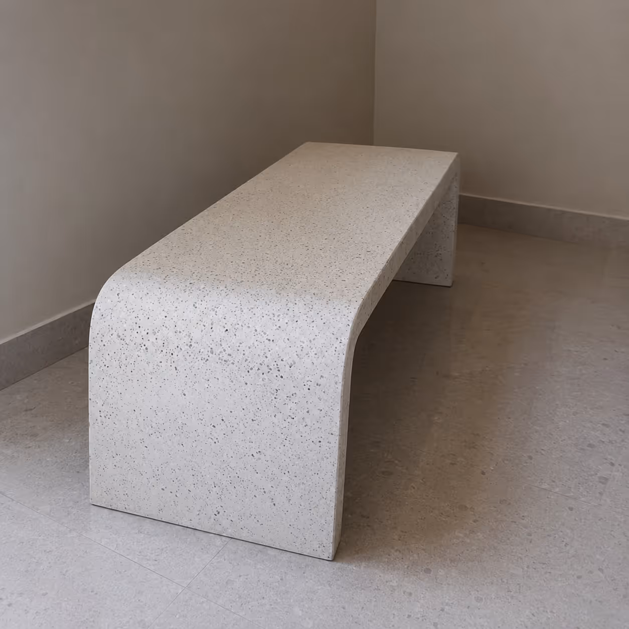 Terrazzo Stone Side Table - Handcrafted Rectangular