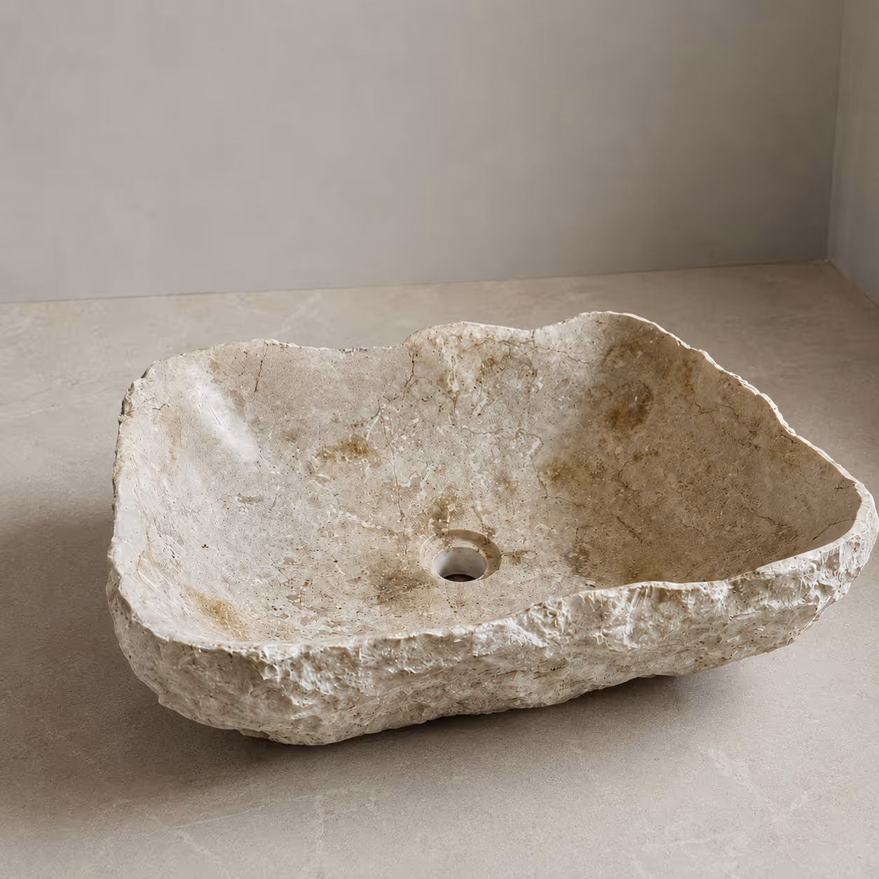 Marble Stone Sink - Handcrafted Rectangular