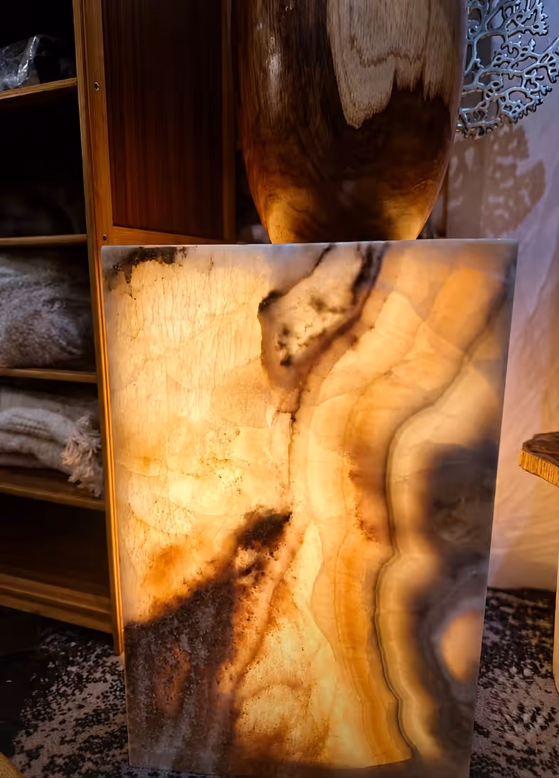 Onyx Stone Chair - Handcrafted Square — view 10